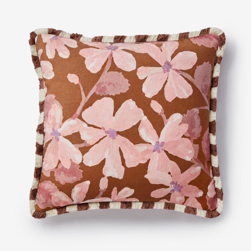 BONNIE &amp; NEIL Violet Tan Linen Cushion Cushion - Zabecca Living