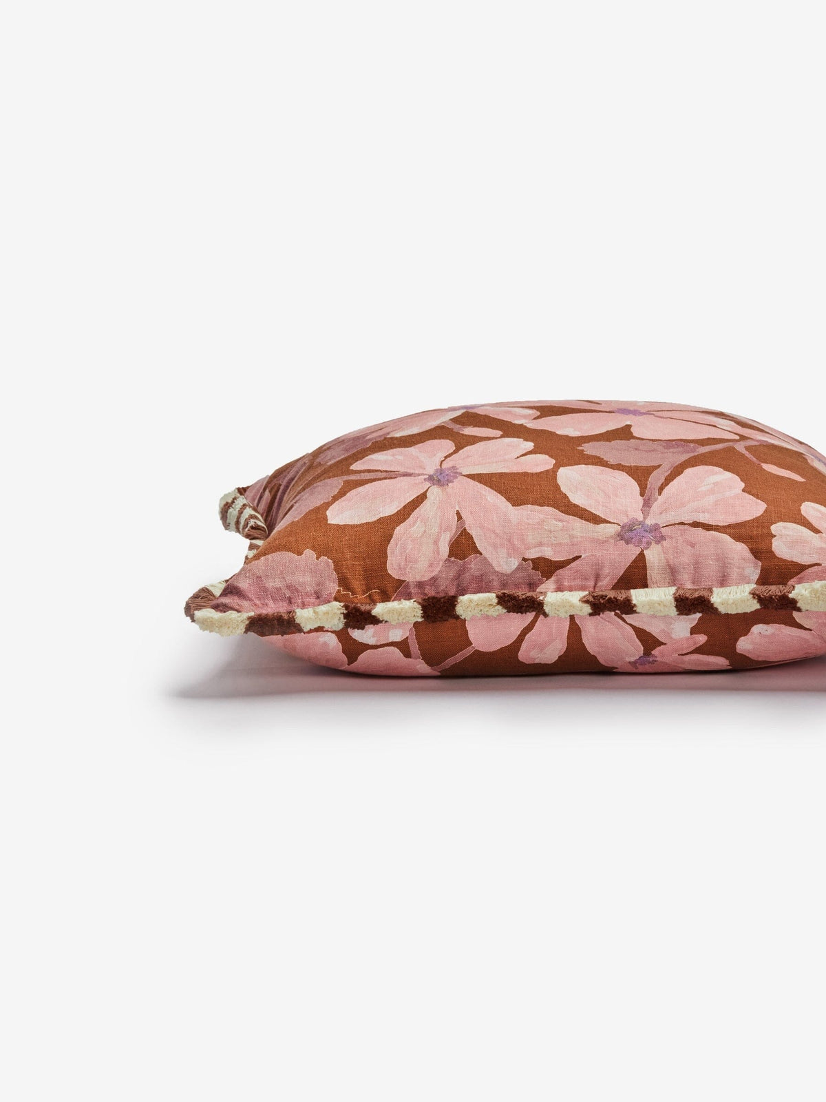 BONNIE &amp; NEIL Violet Tan Linen Cushion Cushion - Zabecca Living