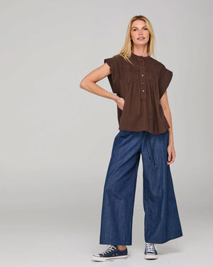 BOOM SHANKAR Danika Top - Ground Coffee WOMENS TOP - Zabecca Living