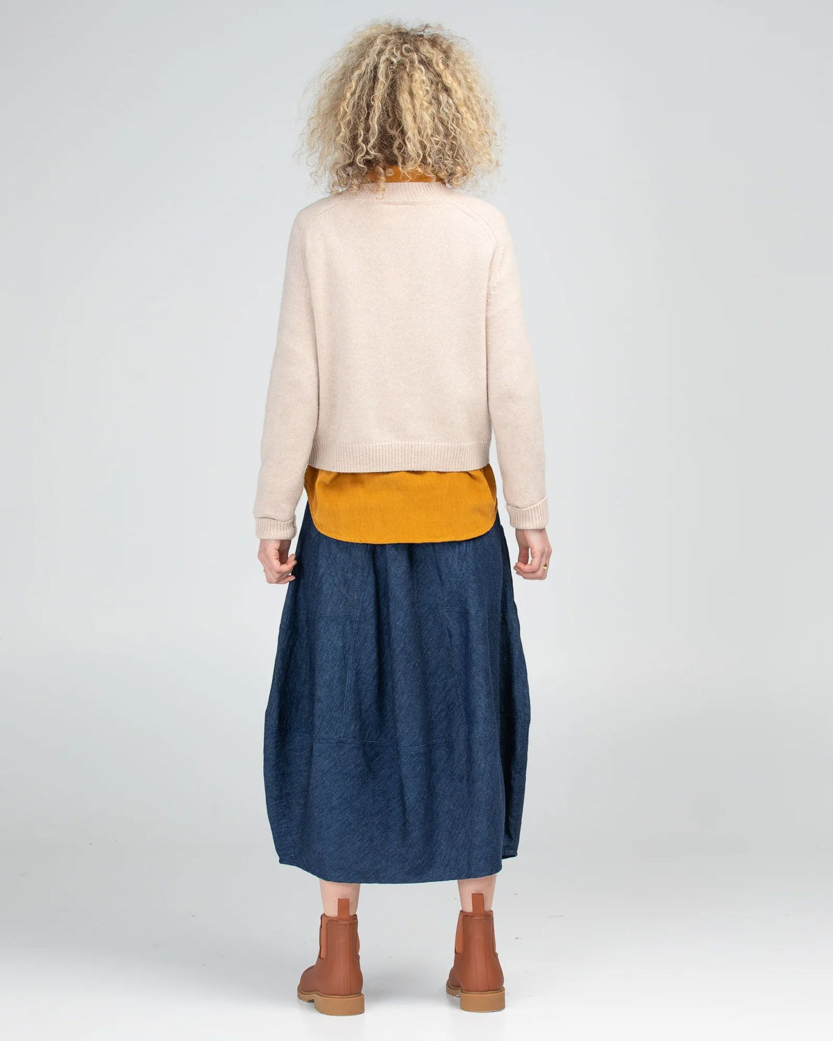 BOOM SHANKAR Guru Skirt - Dark Denim SKIRT - Zabecca Living