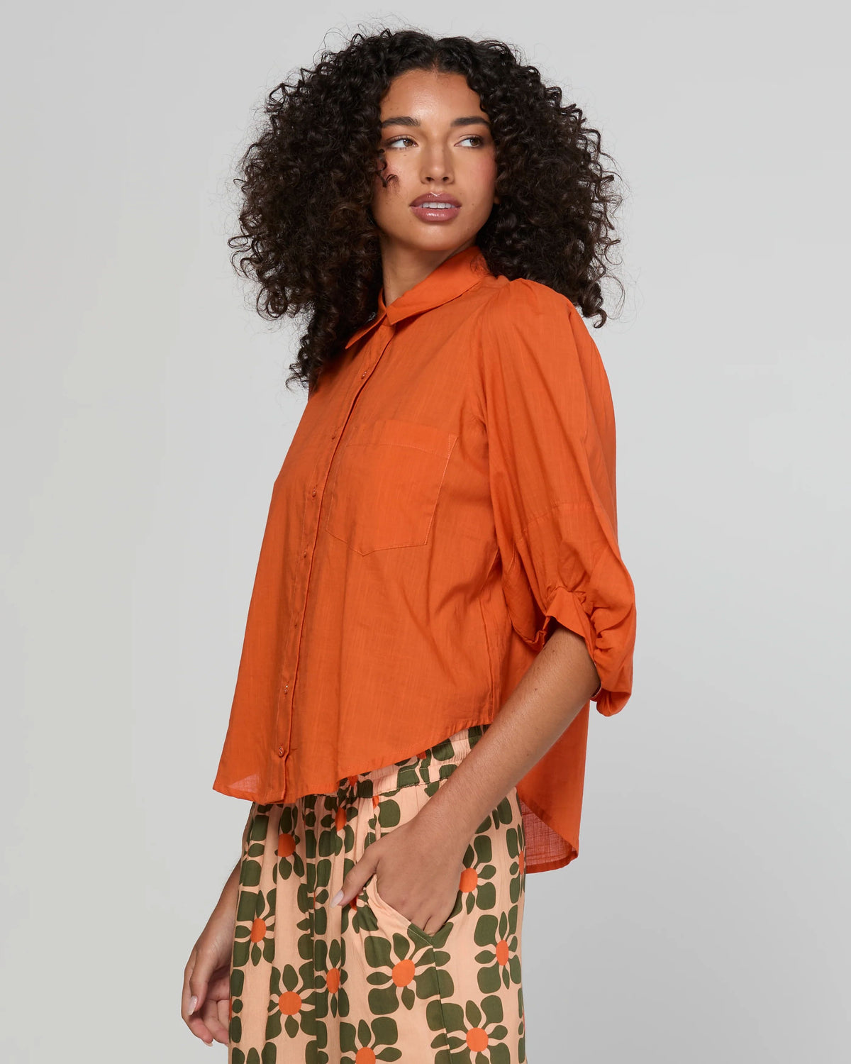 BOOM SHANKAR Pari Shirt - Rust Shirts & Blouses - Zabecca Living
