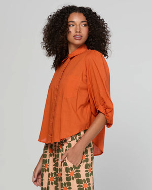 BOOM SHANKAR Pari Shirt - Rust Shirts & Blouses - Zabecca Living
