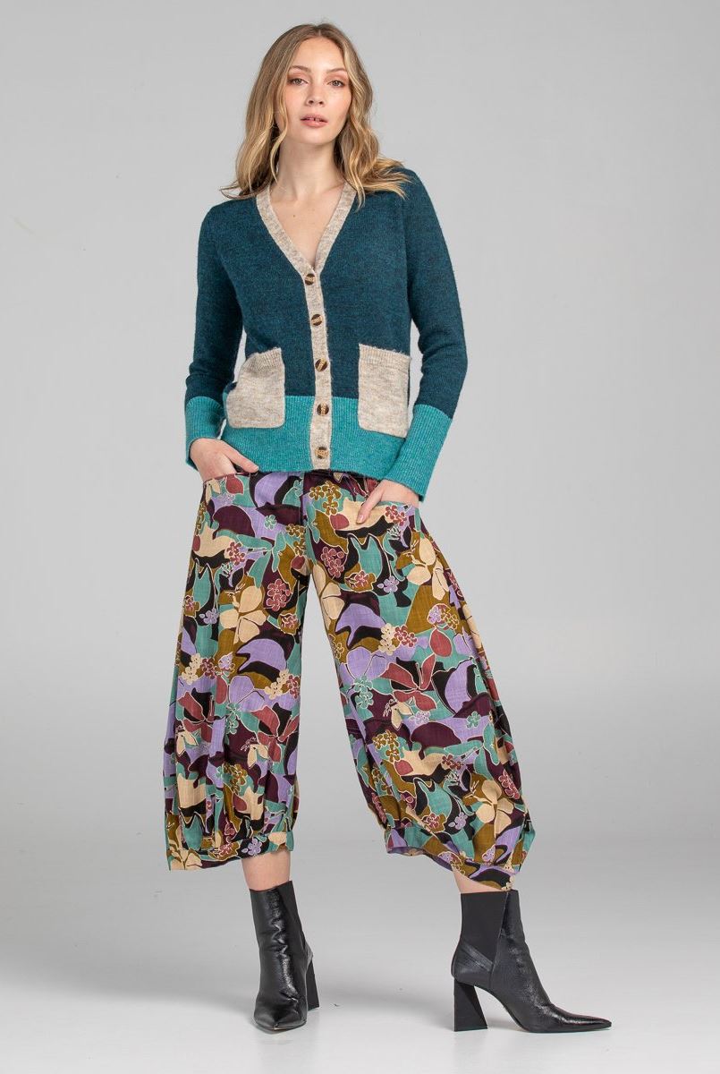BOOM SHANKAR Poet Cardigan - Blue/Aqua Jumpers + Knitwear - Zabecca Living