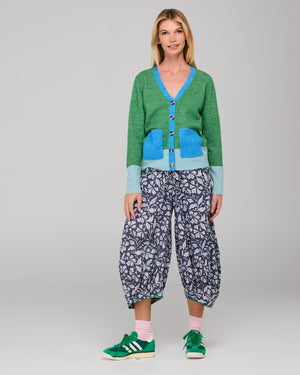 BOOM SHANKAR Poet Cardigan - Green Multi Jumpers + Knitwear - Zabecca Living