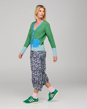 BOOM SHANKAR Poet Cardigan - Green Multi Jumpers + Knitwear - Zabecca Living