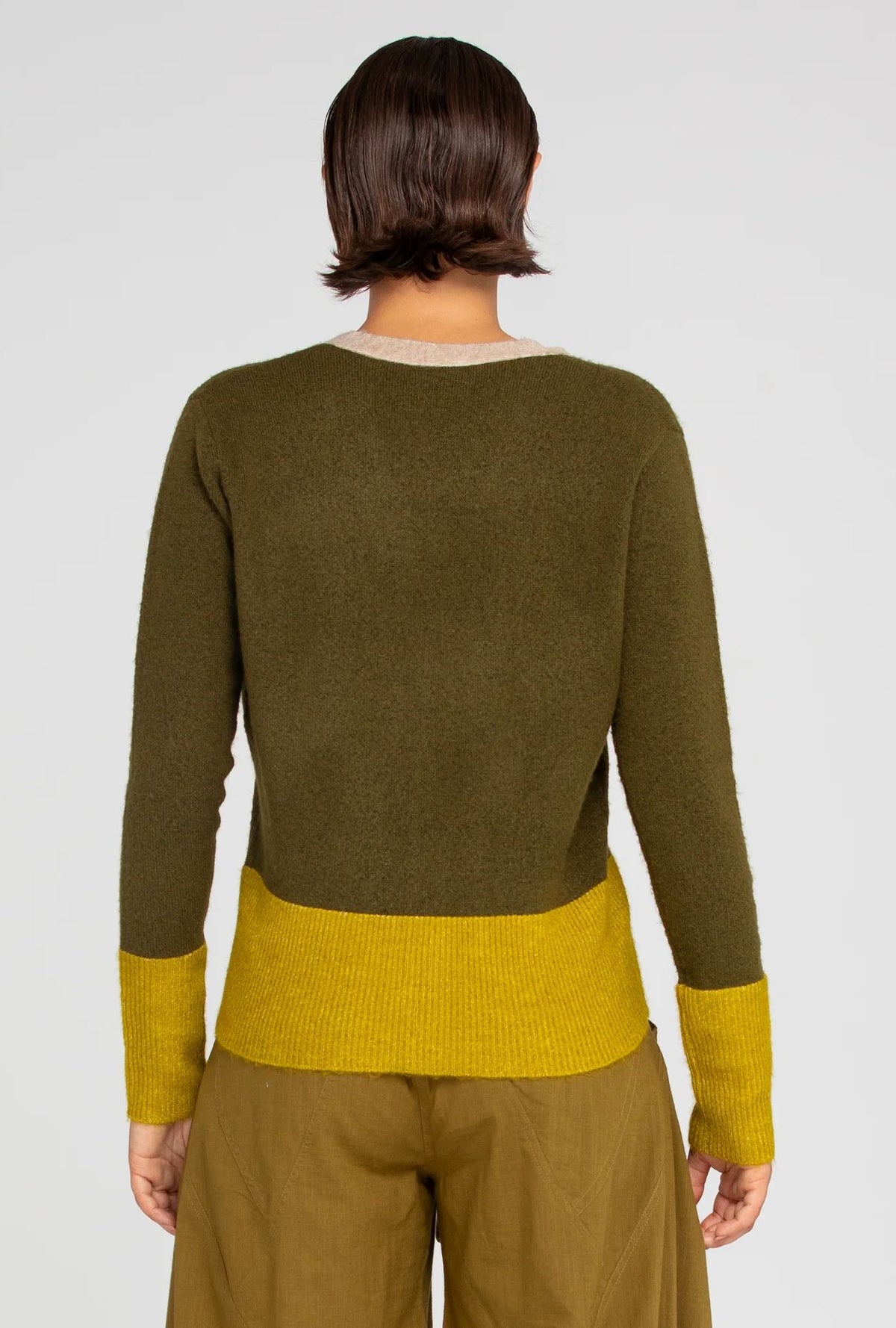 BOOM SHANKAR Poet Cardigan - Green/Yellow Jumpers + Knitwear - Zabecca Living