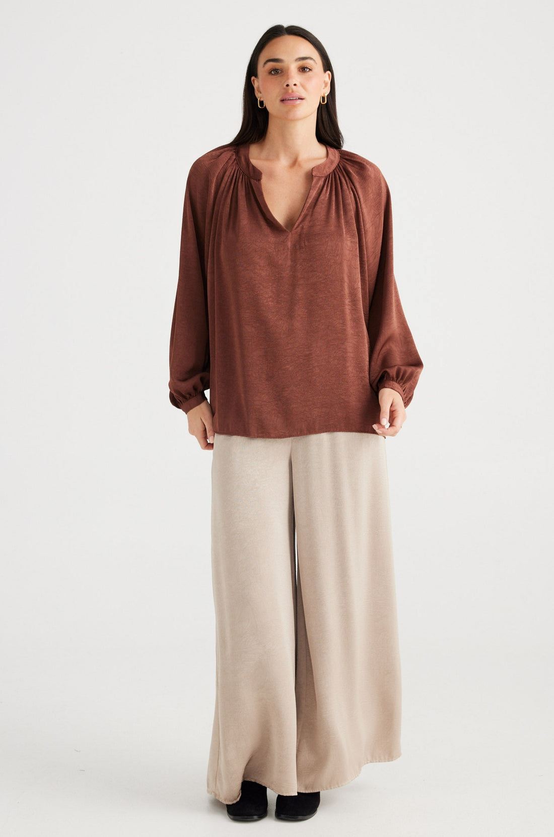 BRAVE AND TRUE Diego Top - Cocoa Shirts &amp; Blouses - Zabecca Living