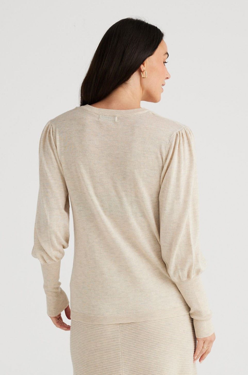 BRAVE AND TRUE Domenica Knit Top - Natural Jumpers + Knitwear - Zabecca Living