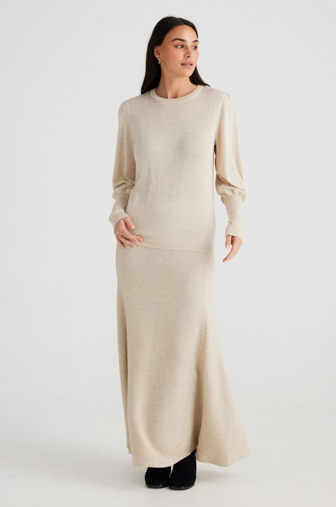 BRAVE AND TRUE Domenica Knit Top - Natural Jumpers + Knitwear - Zabecca Living