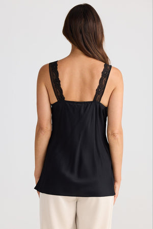 BRAVE AND TRUE Lois Cami - Black Shirts & Blouses - Zabecca Living