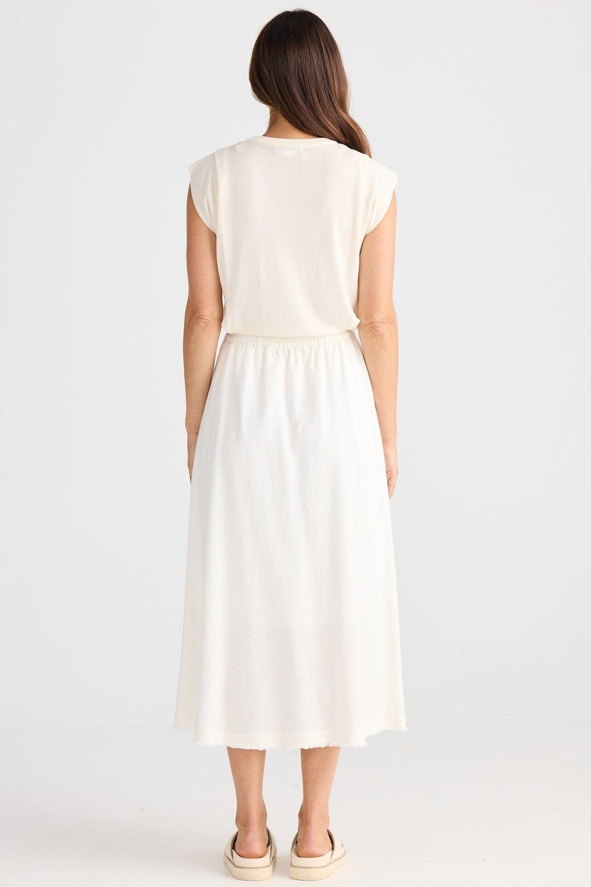 BRAVE AND TRUE Oakley Skirt - Off White Skirt - Zabecca Living