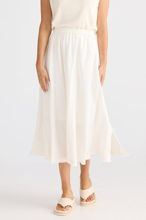 BRAVE AND TRUE Oakley Skirt - Off White Skirt - Zabecca Living