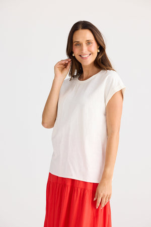 BRAVE AND TRUE Percy Top - Off White Shirts & Blouses - Zabecca Living