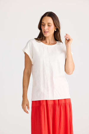 BRAVE AND TRUE Percy Top - Off White Shirts & Blouses - Zabecca Living