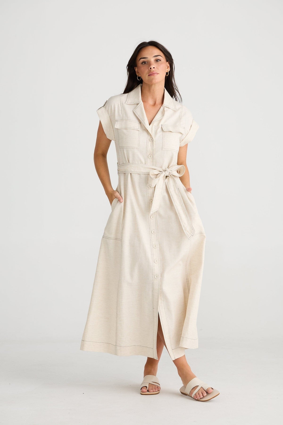 BRAVE AND TRUE Portia Dress - Natural Dress - Zabecca Living