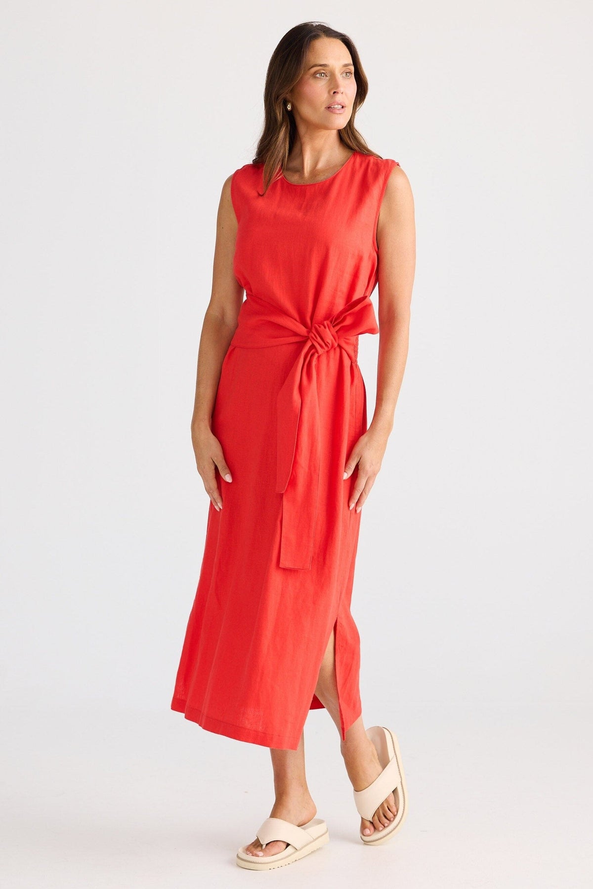 BRAVE AND TRUE Turning Point Dress - Poppy Red Dress - Zabecca Living
