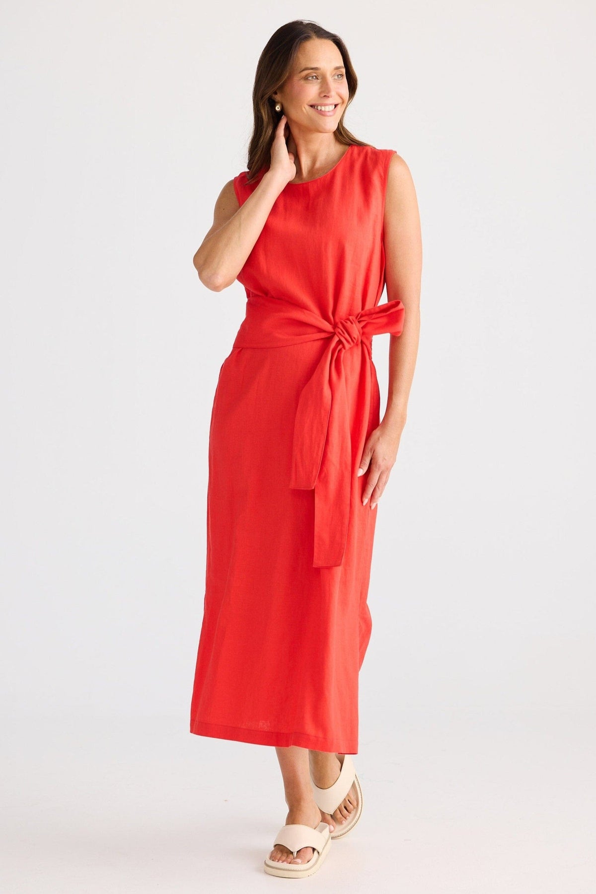 BRAVE AND TRUE Turning Point Dress - Poppy Red Dress - Zabecca Living