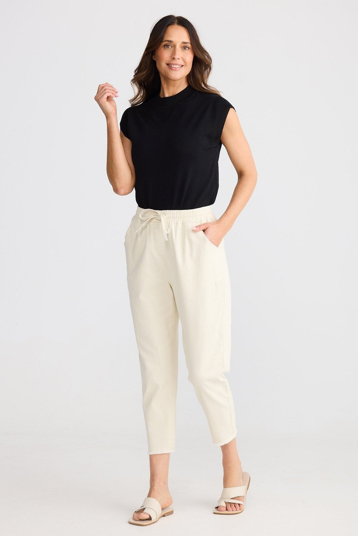 BRAVE AND TRUE Wayfarer Pant - Bone PANTS - Zabecca Living