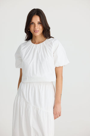 BRAVE AND TRUE Willow Top - White Shirts & Blouses - Zabecca Living