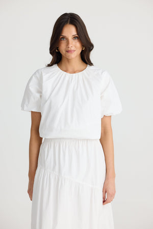 BRAVE AND TRUE Willow Top - White Shirts & Blouses - Zabecca Living