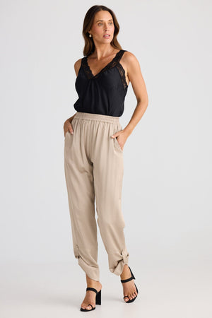 BRAVE AND TRUE Wonderland Pant - Stone Taupe PANTS - Zabecca Living