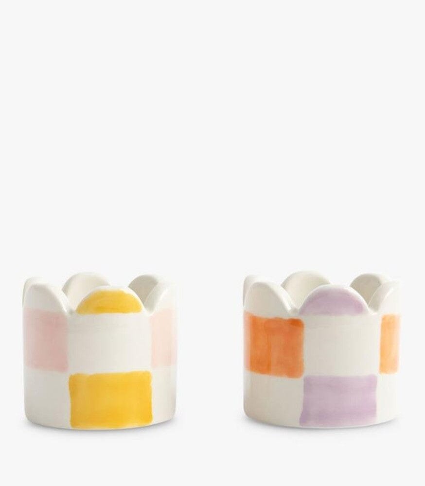 CAROLINE GARDNER Egg Cup - Multi Check KITCHEN + DINING - Zabecca Living