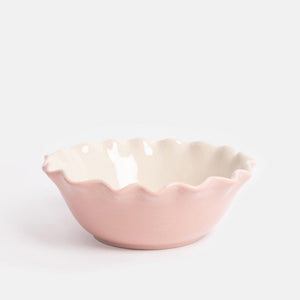CAROLINE GARDNER Scallop Edge Love Heart Cereal Bowl - Pink bowl - Zabecca Living