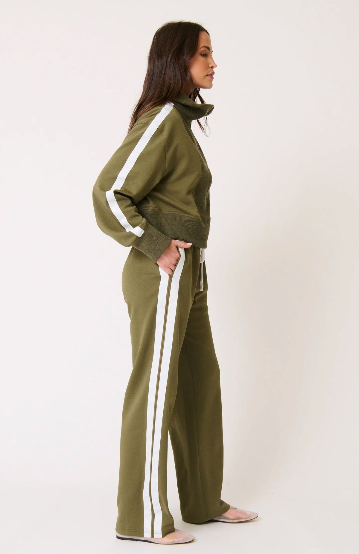 CARTEL & WILLOW Adeline Pant - Khaki JOGGER - Zabecca Living