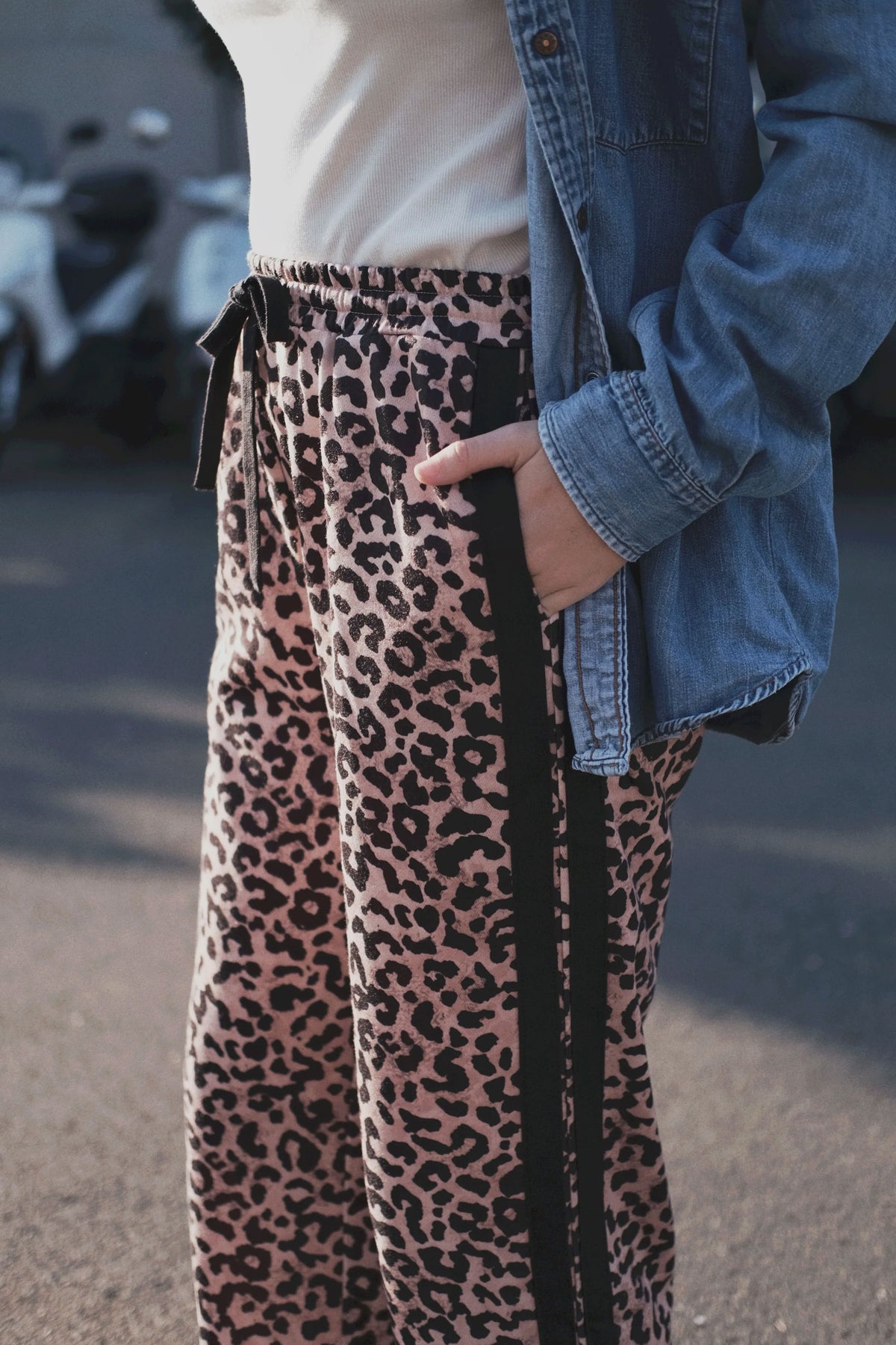 CARTEL &amp; WILLOW Adeline Pant - Neutral Leopard JOGGER - Zabecca Living