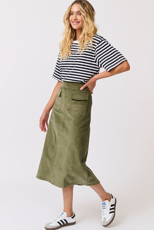 CARTEL & WILLOW Astrid Skirt - Thyme Skirt - Zabecca Living