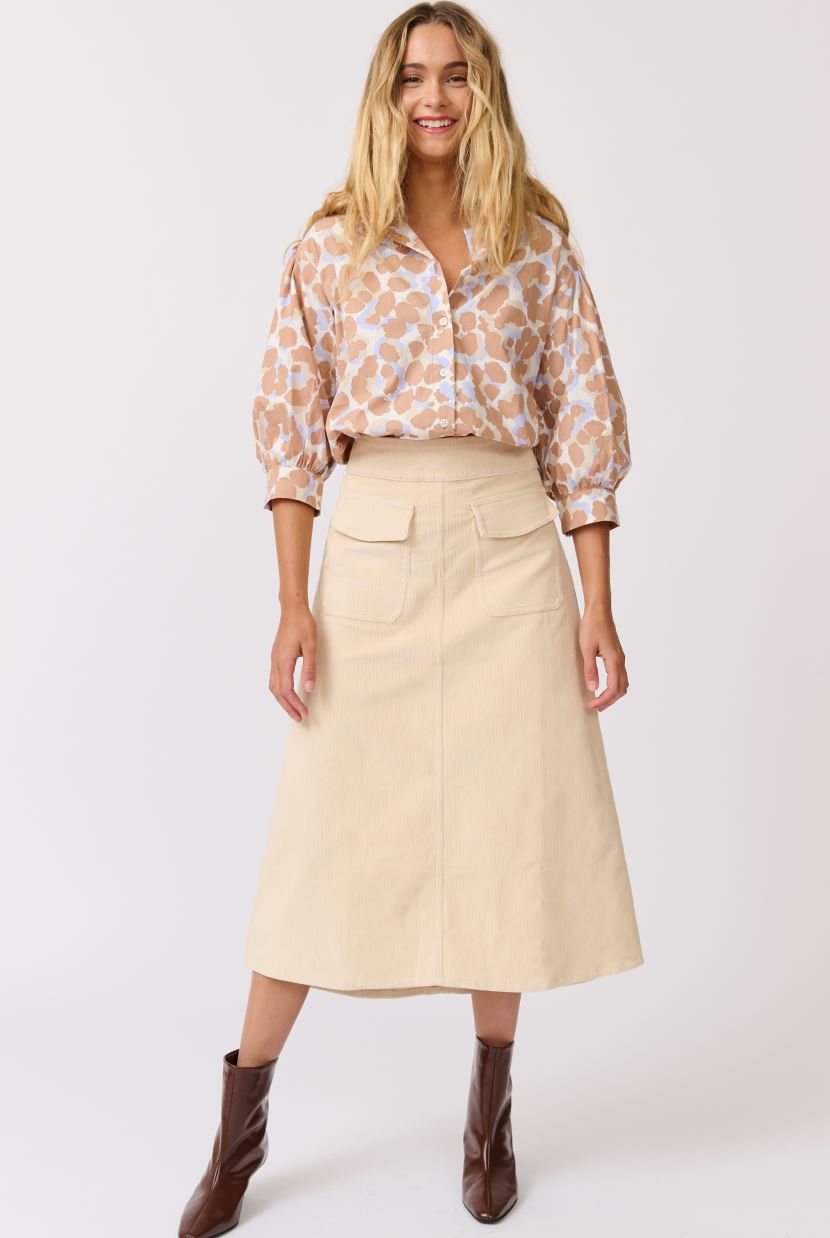 CARTEL &amp; WILLOW Astrid Skirt - Vanilla Skirt - Zabecca Living
