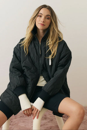 CARTEL & WILLOW Bridie Jacket - Black / Cream Jacket - Zabecca Living