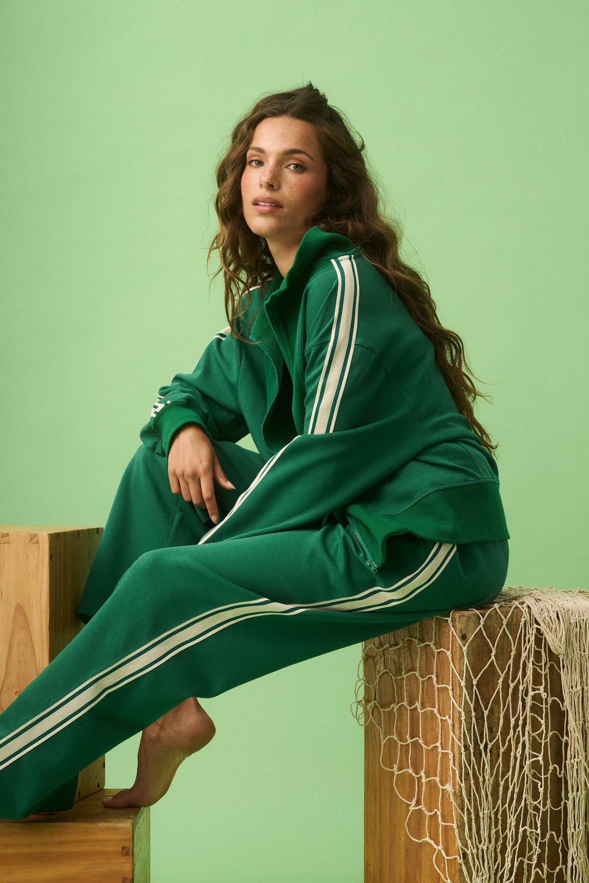 CARTEL &amp; WILLOW Corey Zip Through Sweater - Tide Jumpers + Knitwear - Zabecca Living