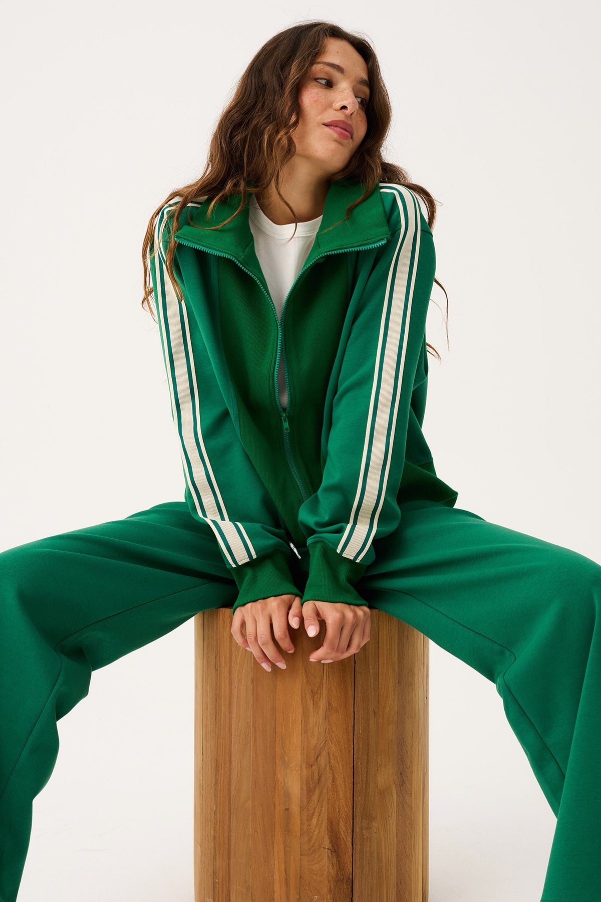 CARTEL &amp; WILLOW Corey Zip Through Sweater - Tide Jumpers + Knitwear - Zabecca Living
