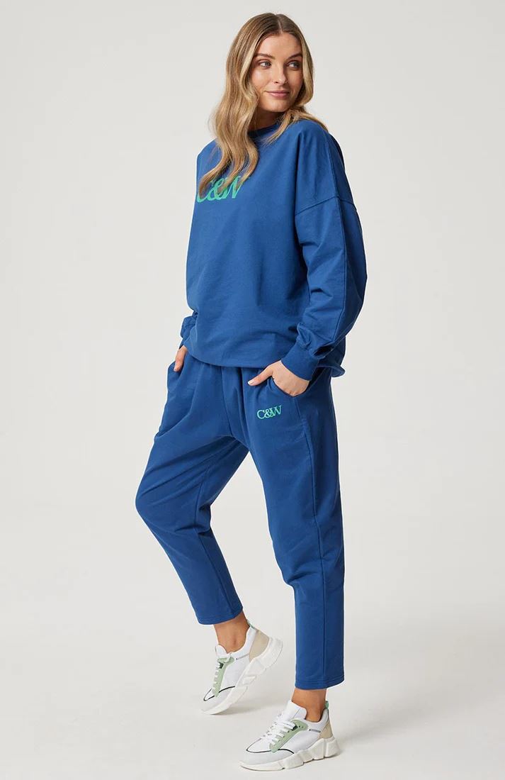 CARTEL &amp; WILLOW Eddie Pant - French Navy PANTS - Zabecca Living