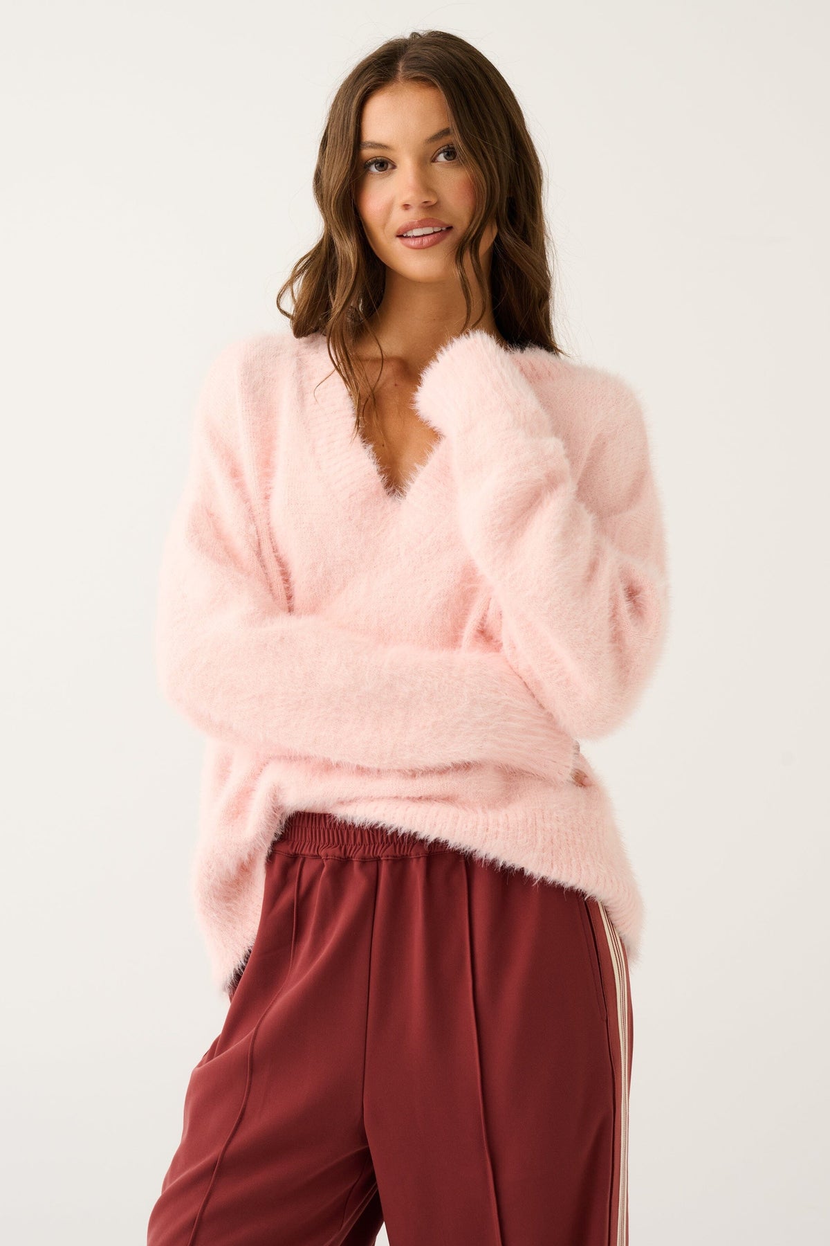 CARTEL &amp; WILLOW Emmie Knit Sweater - Blush Jumpers + Knitwear - Zabecca Living