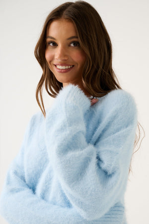 CARTEL & WILLOW Emmie Knit Sweater - Ice Blue Jumpers + Knitwear - Zabecca Living