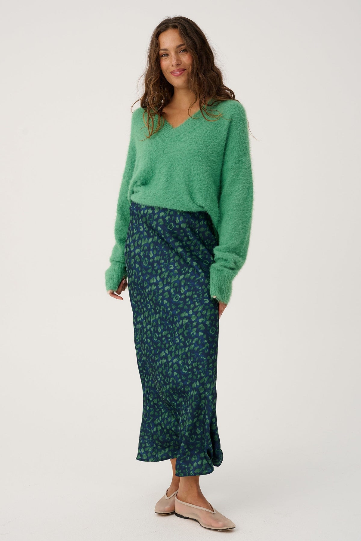 CARTEL & WILLOW Emmie Knit Sweater - Sea Green Jumpers + Knitwear - Zabecca Living
