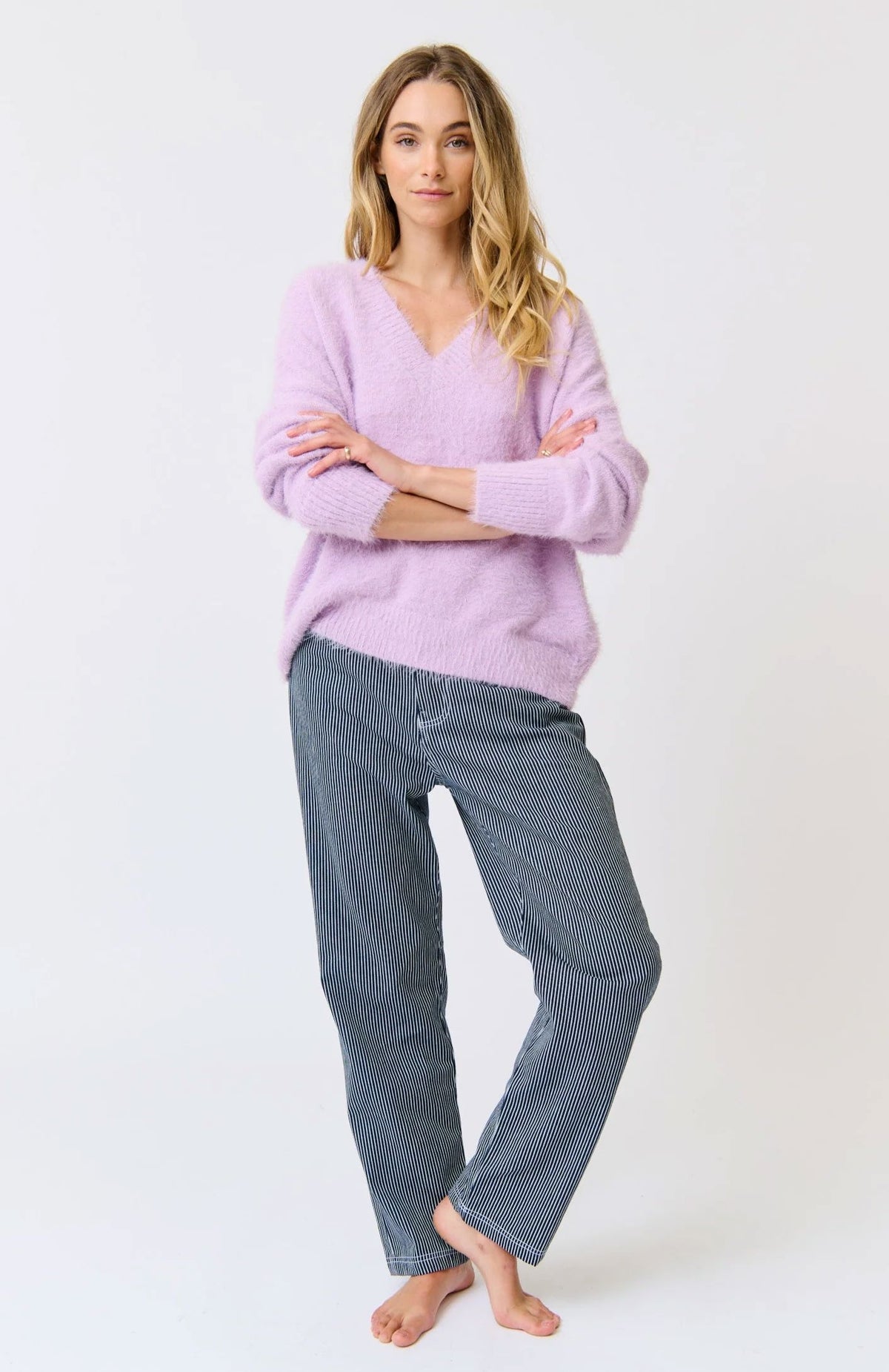 CARTEL &amp; WILLOW Emmie Knit Sweater - Wisteria Jumpers + Knitwear - Zabecca Living