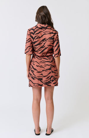 CARTEL & WILLOW Harley Mini Dress - Zebra Dress - Zabecca Living