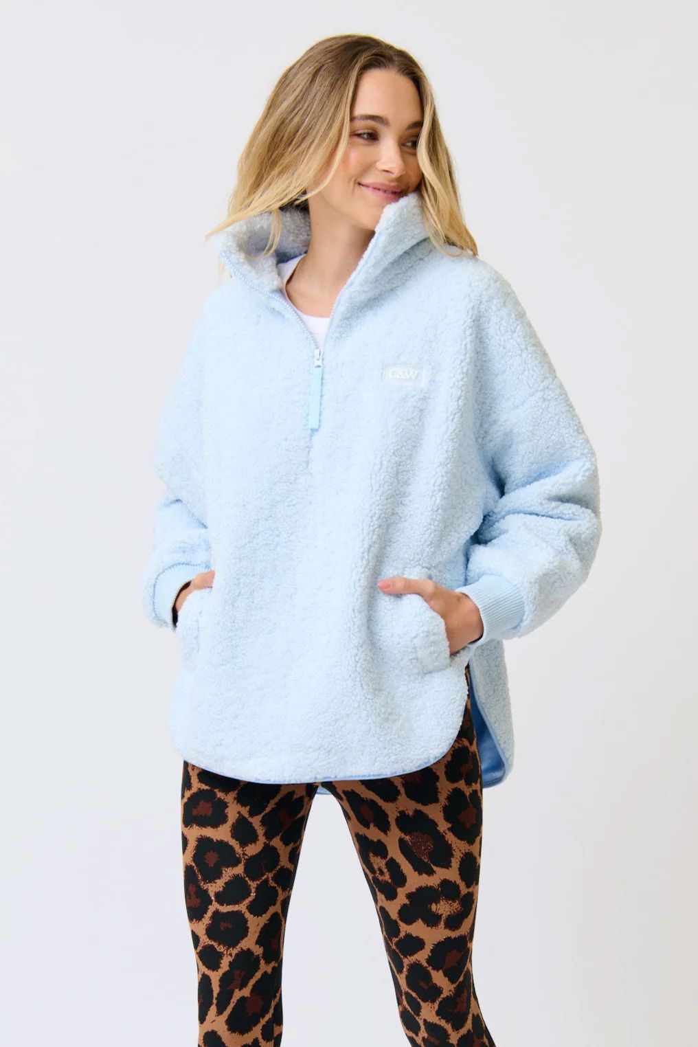 CARTEL &amp; WILLOW Justina Pullover - Ice Blue Jacket - Zabecca Living