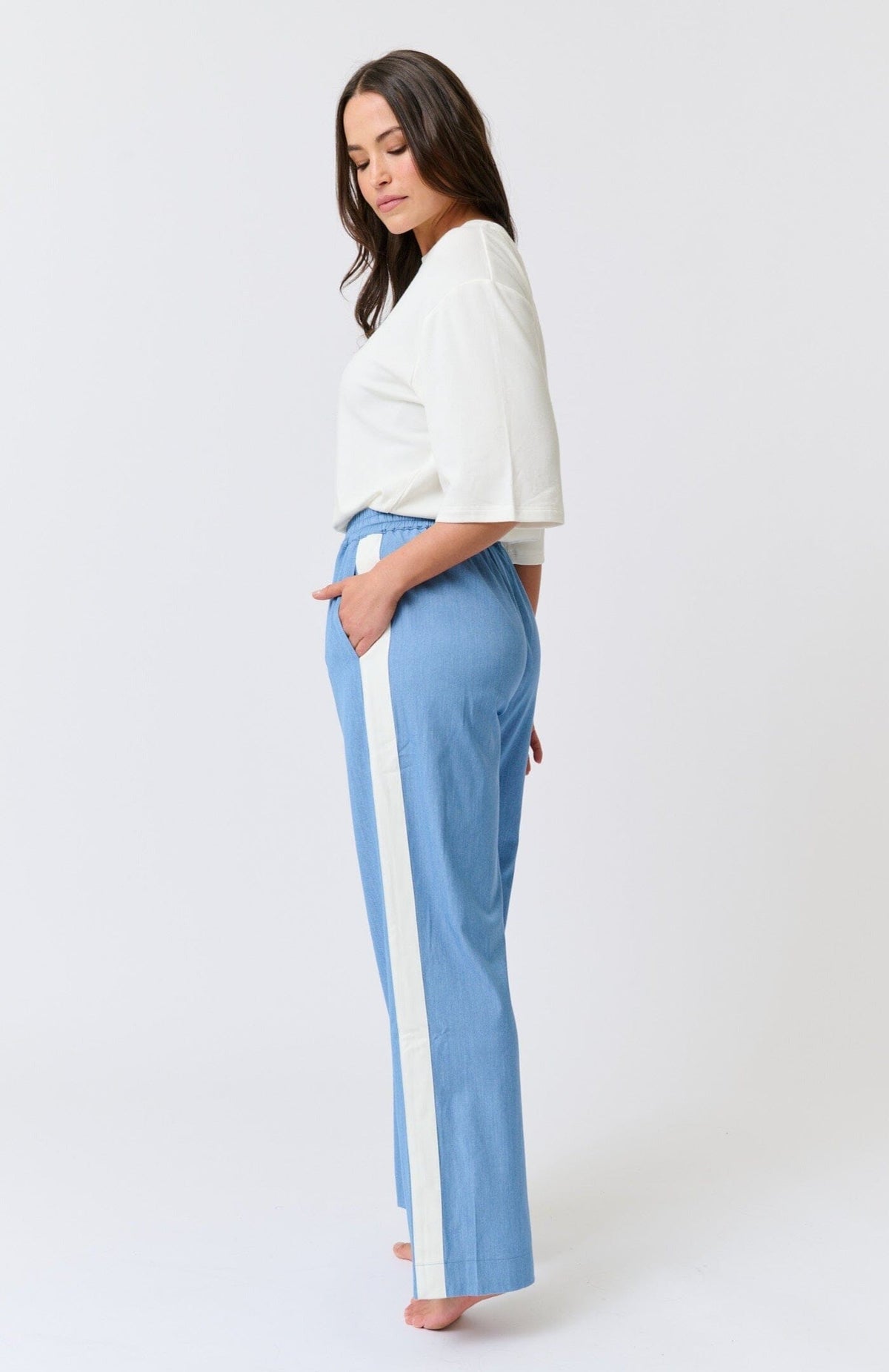CARTEL &amp; WILLOW Leo Pant - Chambray PANTS - Zabecca Living