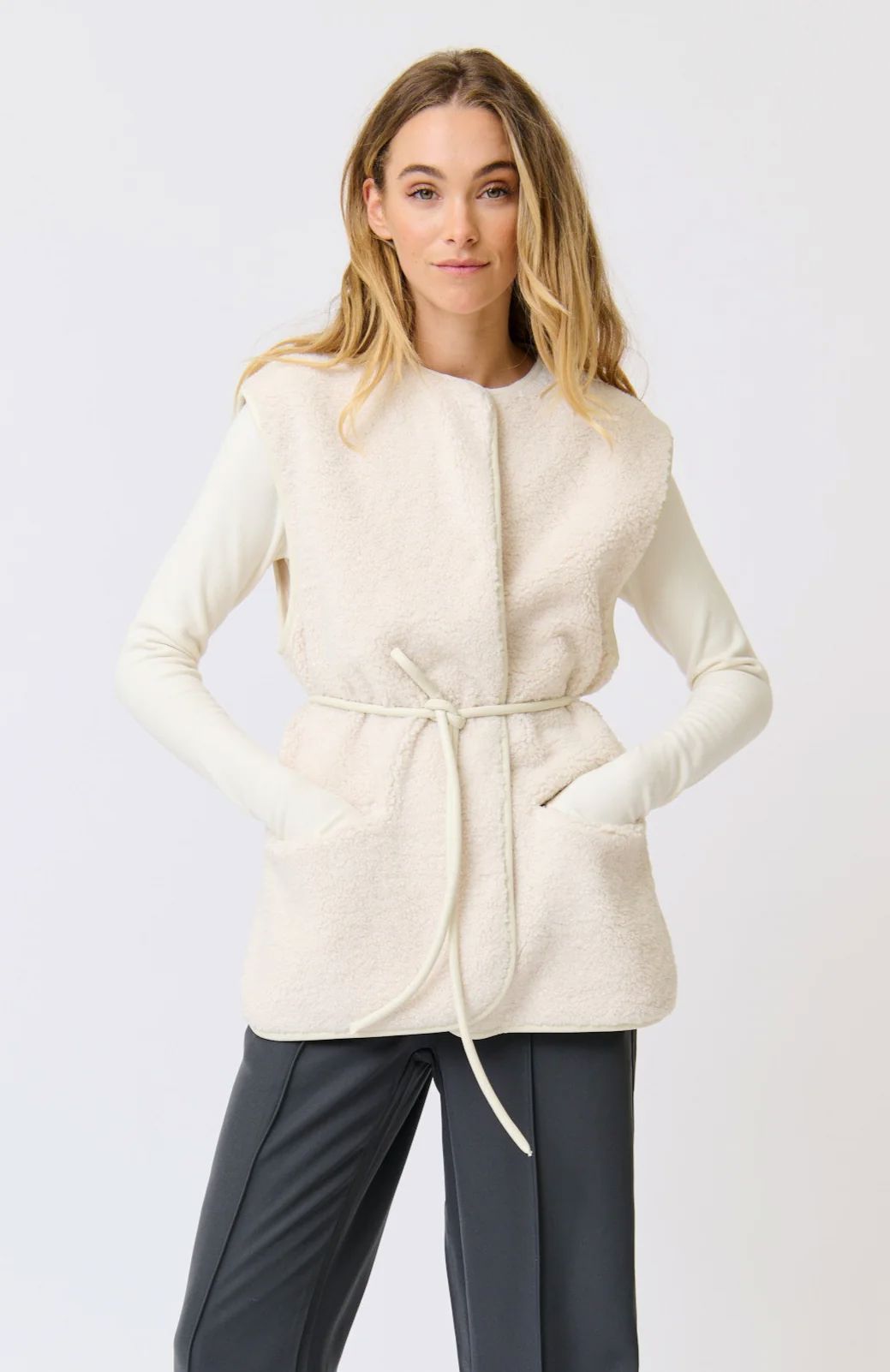 CARTEL &amp; WILLOW Luka Vest - Cream Jacket - Zabecca Living