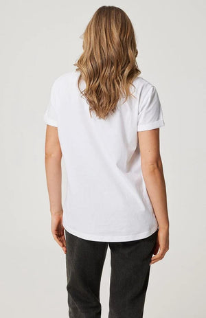 CARTEL & WILLOW Marlo Tee - White/Black Tee - Zabecca Living