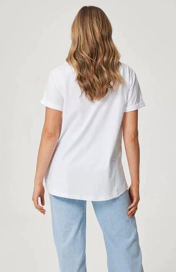 Cartel & Willow - Marlo Tee - White / Merlot