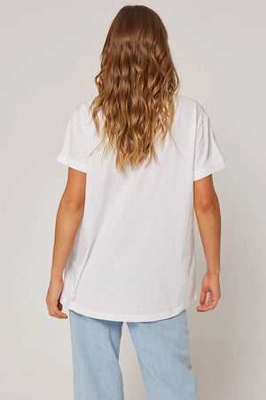 CARTEL & WILLOW Marlo Tee - White/Hazel Leopard Tee - Zabecca Living