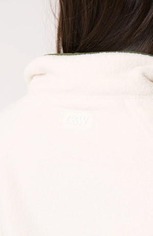 CARTEL & WILLOW Mattie Pullover - Cream / Khaki Jacket - Zabecca Living