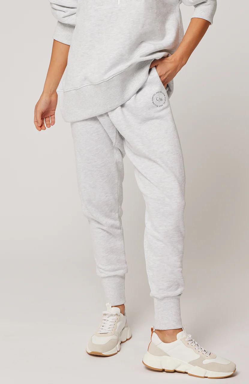 CARTEL &amp; WILLOW Mia Track Pant - Grey Marle PANTS - Zabecca Living