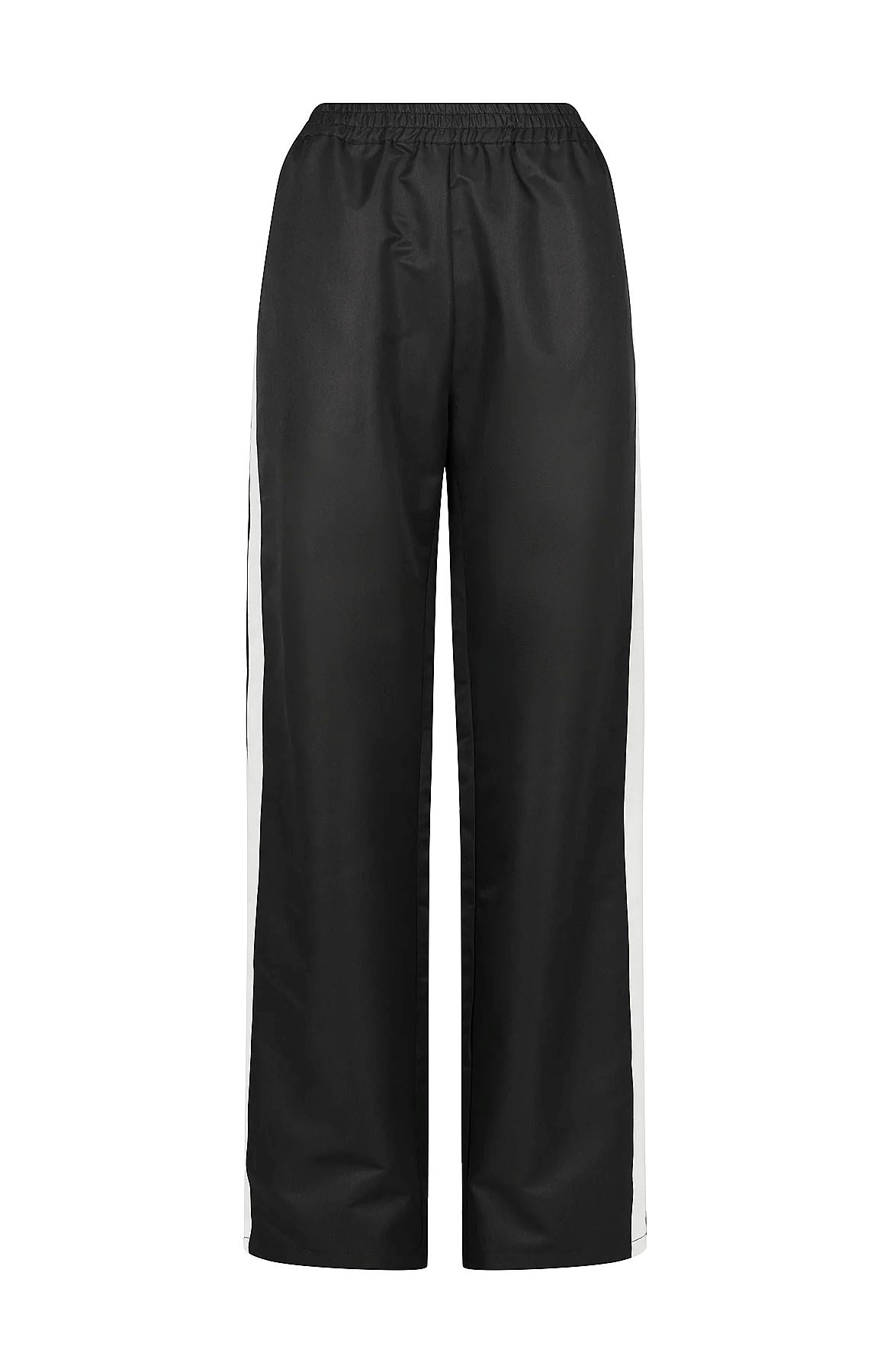 CARTEL &amp; WILLOW Mila Side Stripe Pant - Black / Vanilla JOGGER - Zabecca Living