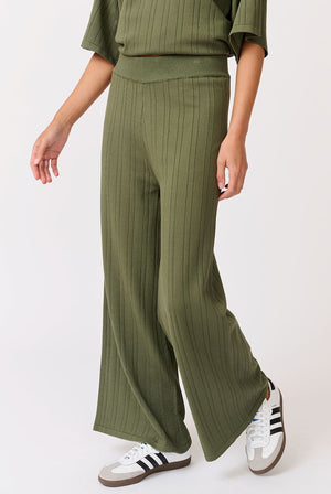 CARTEL & WILLOW Molly Knit Pant - Thyme Knit JOGGER - Zabecca Living